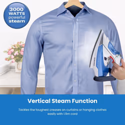 Hamilton Beach Pro SteamMax 3000W White & Blue Steam Iron