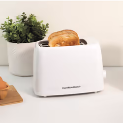 Hamilton Beach, Toaster 2 Slice, Essentials, White, HB1116W