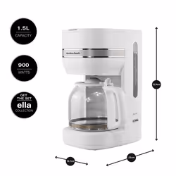 Hamilton Beach, Filter Coffee Machine, Ella, 1.5L, 900W, HBC9453MW