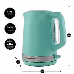 Hamilton Beach, Electric Kettle, Ella, 1.7L, Matte Mint, HBK3045MM