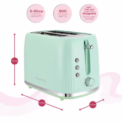 Hamilton Beach, Miami Toaster, 2 Slice, Mojito Mint, HB1420M