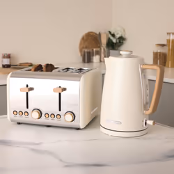 Hamilton Beach, Scandi Toaster, 4 Slice, Matte Cream, HBT02MC
