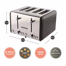 Hamilton Beach, Harmony Toaster, 4 Slice, Espresso, HBT018B