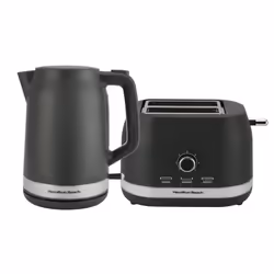 Hamilton Beach, Kettle & Toaster Set, Ella Collection, Charcoal, HBELLAMCH