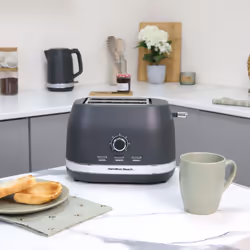 Hamilton Beach, Kettle & Toaster Set, Ella Collection, Charcoal, HBELLAMCH