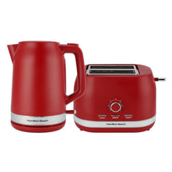 Hamilton Beach, Kettle & Toaster Set, Ella Collection, Red, HBELLAMR