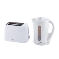 Hamilton Beach, Kettle & Toaster Set, Essentials Collection, White, HBESSW