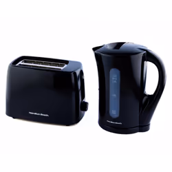 Hamilton Beach, Kettle & Toaster Set, Essentials Collection, Black, HBESSB