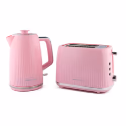 Hamilton Beach, Miami Kettle & Toaster Set, Flamingo, HBMIAF
