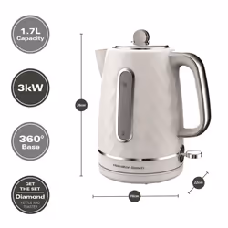 Hamilton Beach, Diamond Electric Kettle, 1.7L, White, HBK8359W