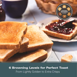 Hamilton Beach, 4 Slice Toaster, Essentials, White, 1300W, HB4T5032W - Additional view 6