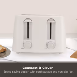 Hamilton Beach, 4 Slice Toaster, Essentials, White, 1300W, HB4T5032W - Additional view 9