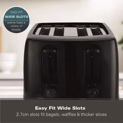 Hamilton Beach, 4 Slice Toaster, Essentials, Black, 1300W, HB4T5032B - Additional view 7