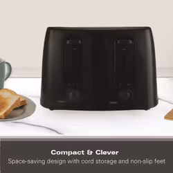Hamilton Beach, 4 Slice Toaster, Essentials, Black, 1300W, HB4T5032B - Additional view 9