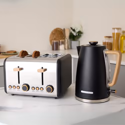 Hamilton Beach, Kettle & Toaster Set, Scandi Collection, Matte Black, HB0102MBST