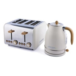 Hamilton Beach, Kettle & Toaster Set, Scandi Collection, Matte Cream, HB1702MCST