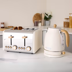 Hamilton Beach, Kettle & Toaster Set, Scandi Collection, Matte Cream, HB1702MCST