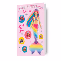 Barbie Mermaid 'Sparkly' Birthday Card