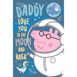 Peppa Pig Daddy Birthday Card with badge