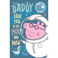 Peppa Pig Daddy Birthday Card with badge