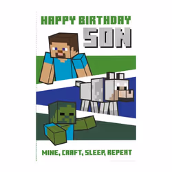 Minecraft Son Birthday Card