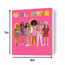 Barbie 'GRL PWR' Birthday Card