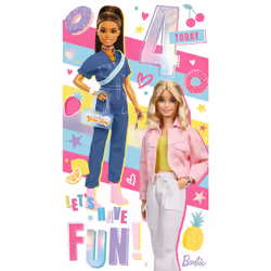 Barbie Age 4 Birthday Card