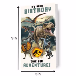 Jurassic World Birthday Card