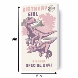 Jurassic World 'Special Day!' Birthday Girl Card