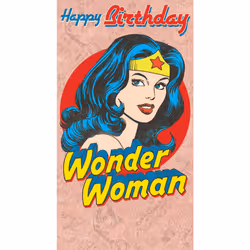 Warner Bros Wonder Woman Birthday Card