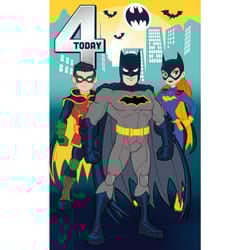 Warner Bros Justice League Age 4 Birthday Card