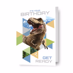 Jurassic World Dinosaur Birthday Card