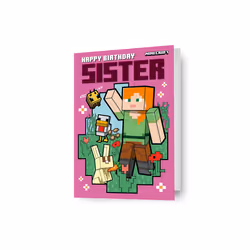 Minecraft 'Sister' Birthday Card