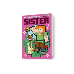 Minecraft 'Sister' Birthday Card