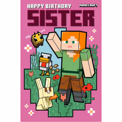 Minecraft 'Sister' Birthday Card