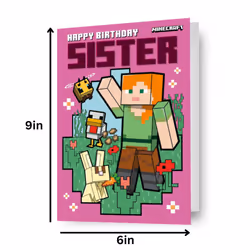 Minecraft 'Sister' Birthday Card