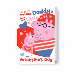 Peppa Pig Daddy Valentine's Day Card