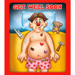Hasbro Operation Get Well Soon Card