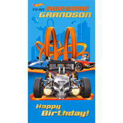 Hot Wheels Grandson Birthday Card