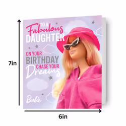 Barbie 'Fabulous Daughter' Birthday Card