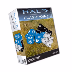 Mantic Games Halo: Flashpoint Dice Booster, Dice set, Black, Blue, White