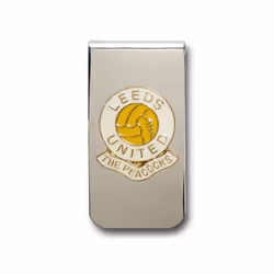 Leeds United football club chrome money clip