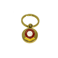 Bradford city football club gold disc keyring