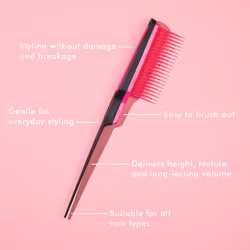 | The Ultimate Volumizer Hairbrush for All Hair Types | Adds Texture and Volume | Back Combing Black/Lilac