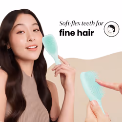 Tangle Teezer Fine & Fragile Ultimate Detangler Brush  Detangles & Reduces Breakage  Travel-Size Mini Hair Brush  Mint