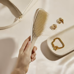 The Ultimate Detangler Chrome Hairbrush | For Wet & Dry Hair | Detangles All Hair Types | Reduces Breakage, Eliminates Knots | Two-Tiered Teeth & - Additional view 3