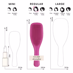 Ultimate Detangler Hairbrush - For Wet & Dry Hair - Detangling Brush for All Hair Types - Two-Tiered Teeth Reduce Breakage & Eliminate Knots - - Additional view 6