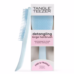 Large Fine and Fragile Ultimate Detangler Hairbrush for Coloured, Fine & Thin Hair - Two-Tiered Soft Flex Teeth Reduce Breaka ...