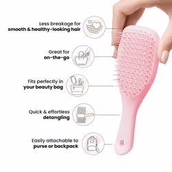 Tangle Teezer Ultimate Detangler Hairbrush  Eliminates Knots & Reduces Breakage  Mini Hair Brush for Travel  Small Hands & All Hair Types  Millennial - Additional view 3