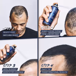 MR Thickening Disguise Spray 100ml (Dark Brown). Hairline Spray & Scalp Concealer for Thinning Hair, Bald Spot Cover Up for Men with System-PPX. Easy